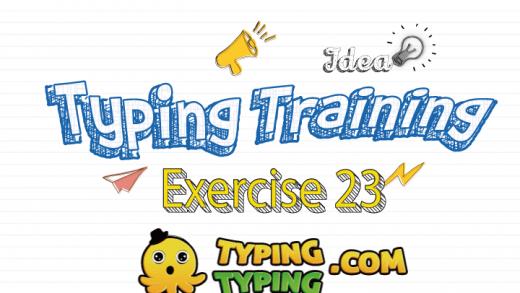 Typing Training: Exercise 23